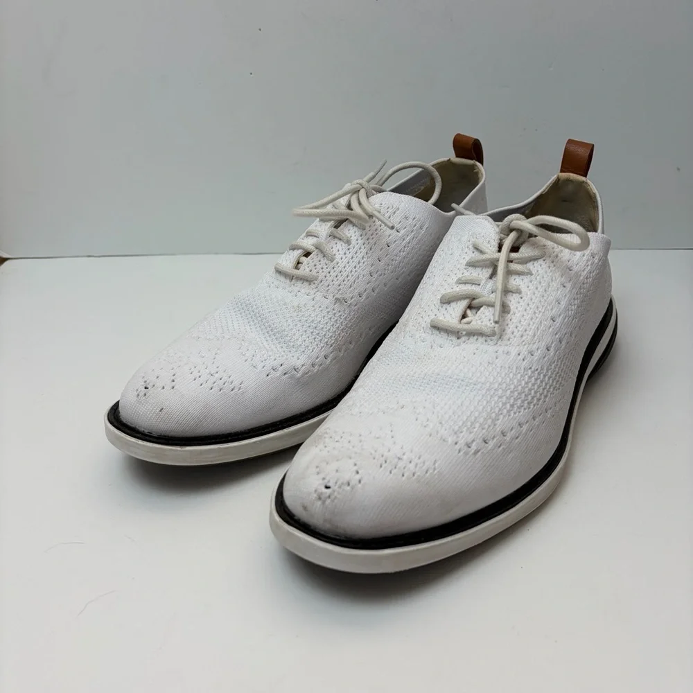 Cole Haan White Grand Evolution Stitchlite‎ Oxford Shoes Men's 8.5